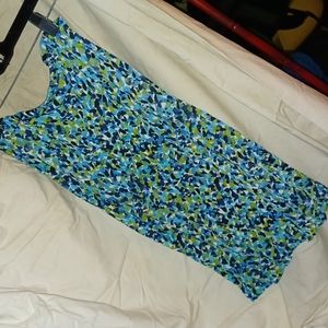 Blue/lime green skirt